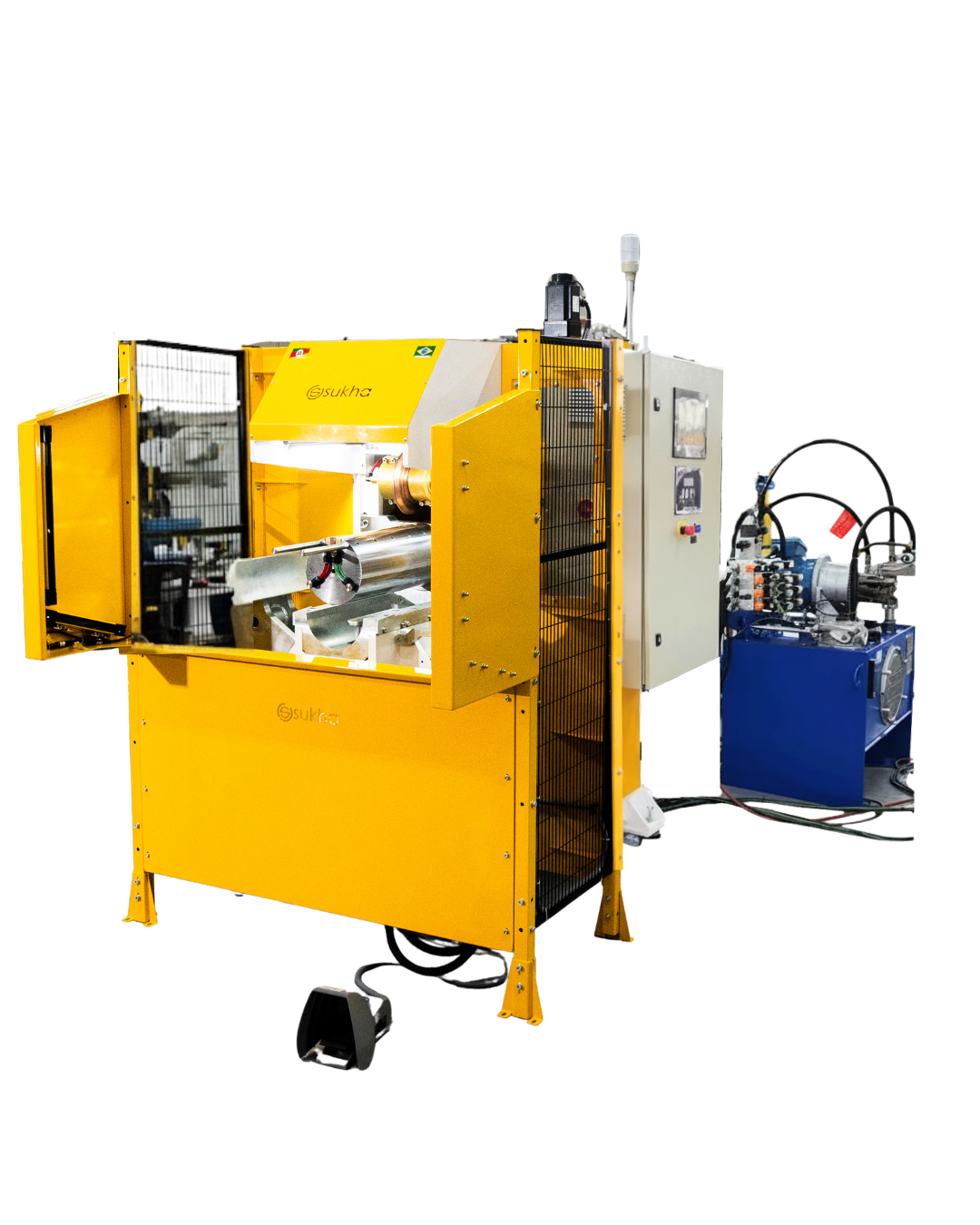 Máquina de solda costura com calandra automatizada